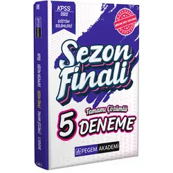 Pegem Akademi 2022 KPSS Eğitim Bilimleri Sezon Finali Tamamı Çözümlü 5 deneme
