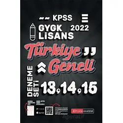 2022 KPSS Genel Yetenek Genel Kültür Türkiye Geneli 3lü Deneme (13-14-15)