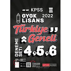 2022 KPSS Genel Yetenek Genel Kültür 4-5-6 (3lü Deneme) - Kolektif - Pegem Akademi Yayıncılık
