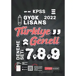 2022 KPSS Genel Yetenek Genel Kültür Türkiye Geneli 7-8-9 3!lü Deneme