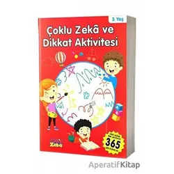 3 Yaş Çoklu Zeka ve Dikkat Aktivitesi - Kırmızı Kitap - Kolektif - Aktif Zeka Yayınları