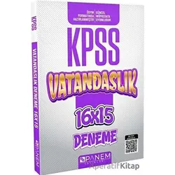2022 KPSS Genel Kültür Çözümlü Vatandaşlık 16x15 Deneme - Kolektif - Panem Yayınları