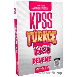 2022 KPSS Türkçe 16x30 Deneme PDF Çözümlü - Kolektif - Panem Yayınları