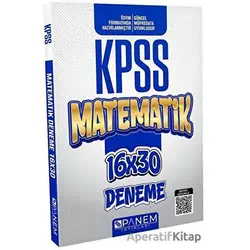 2022 KPSS Matematik 16x30 Deneme PDF Çözümlü - Kolektif - Panem Yayınları