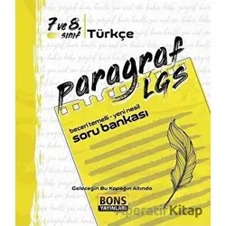 LGS 8. Sınıf Bons Paragraf Soru Bankası - Kolektif - Bons Yayınları