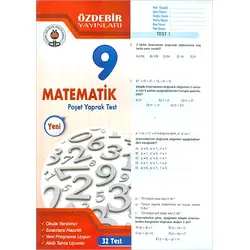 Özdebir 9.Sınıf Matematik Yaprak Test