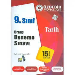 Özdebir 9.Sınıf Tarih Branş Deneme Sınavı