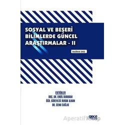 Sosyal ve Beşeri Bilimlerde Güncel Araştırmalar - II - Kolektif - Gece Kitaplığı