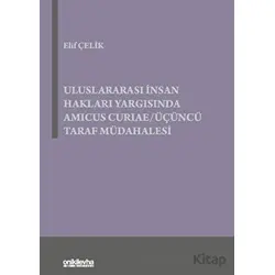 Uluslararası İnsan Hakları Yargısında Amicus Curiae - Üçüncü Taraf Müdahalesi