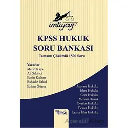 İmtiyaz KPSS Hukuk Soru Bankası Tamamı Çözümlü 1500 Soru - Bahadır Erkol - Temsil Kitap
