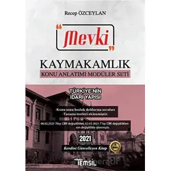 2021 Mevki Kaymakamlık Konu Anlatımı Modüler Seti - Türkiyenin İdari Yapısı