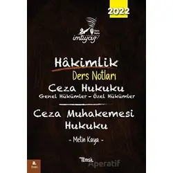 İmtiyaz Hakimlik Ders Notları Ceza Hukuku Genel Hükümler - Özel Hükümler - Metin Kaya - Temsil Kitap