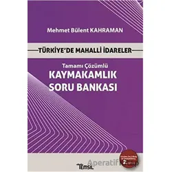 Türkiye’de Mahalli İdareler - Kaymakamlık Tamamı Çözümlü Soru Bankası
