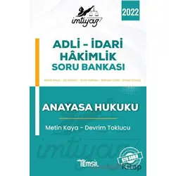 İmtiyaz - 2022 Adli İdari Hakimlik Soru Bankası - Bahadır Erkol - Temsil Kitap