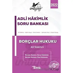 İmtiyaz Adli Hakimlik Soru Bankası Borçlar Hukuku - Ali Sakinci - Temsil Kitap
