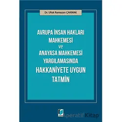 Avrupa İnsan Hakları Mahkemesi ve Anayasa Mahkemesi Yargılamasında Hakkaniyete Uygun Tatmin