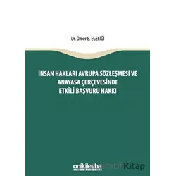 İnsan Hakları Avrupa Sözleşmesi ve Anayasa Çerçevesinde Etkili Başvuru Hakkı