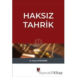 Haksız Tahrik - Rezan Epözdemir - Adalet Yayınevi