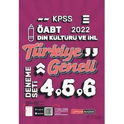 2022 KPSS ÖABT Din Kültürü ve Ahlak Bilgisi 4-5-6 (3lü Deneme) - Kolektif - Pegem Akademi Yayıncılık