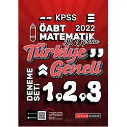 2022 KPSS ÖABT İlköğretim Matematik 1-2-3 (3lü Deneme) - Kolektif - Pegem Akademi Yayıncılık