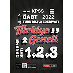 2022 KPSS ÖABT Türk Dili ve Edebiyatı 1-2-3 (3lü Deneme) - Kolektif - Pegem Akademi Yayıncılık