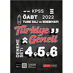 2022 KPSS ÖABT Türk Dili ve Edebiyatı 4-5-6 (3lü Deneme) - Kolektif - Pegem Akademi Yayıncılık