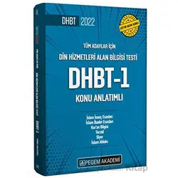 2022 Din Hizmetleri Alan Bilgisi Testi DHBT - 1 Konu Anlatımlı - Kolektif - Pegem Akademi Yayıncılık