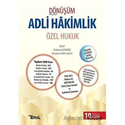 Dönüşüm Adli Hakimlik - Özel Hukuk - Kolektif - Temsil Kitap