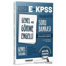 2020 EKPSS Genel ve Görme Engelli Tüm Adaylar İçin Genel Tarama Soru Bankası