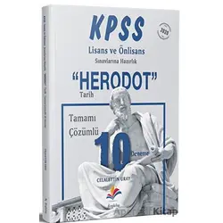 Herodot KPSS Lisans Tamamı Çözümlü 10 Tarih Deneme 2024 - Celalettin Uray - Dizgi Kitap