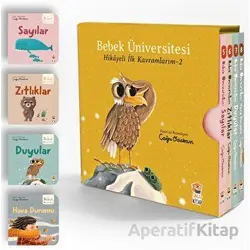 Bebek Üniversitesi 2 - Hikayeli İlk Kavramlarım Set (4 Kitap) - Çağrı Odabaşı - Sincap Kitap