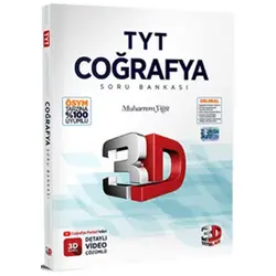 TYT Coğrafya Tamamı Video Çözümlü Soru Bankası 3D Yayınları