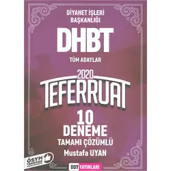 2020 DHBT Teferruat Serisi Tüm Adaylar İçin Tamamı Çözümlü 10 Deneme DDY Yayınları