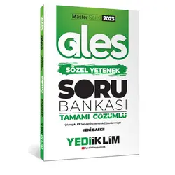 Yediiklim 2023 Master Serisi Ales Sözel Yetenek Tamamı Çözümlü Soru Bankası