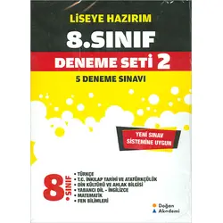 Doğan Akademi Liseye Hazırım 8.Sınıf Deneme Seti 2 (5 Fasikül)