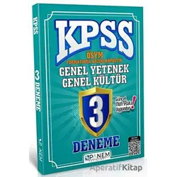 2022 KPSS Genel Yetenek Genel Kültür 3 Deneme Çözümlü - Kolektif - Panem Yayınları