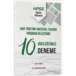 KPSS Eğitim Bilimleri Sınıf Yönetimi - Materyal Tasarım - Program Geliştirme Video Çözümlü 10 Deneme