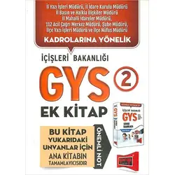Yargı GYS İçişleri Bakanlığı Konu Özetli Soru Bankası Ek Kitabı