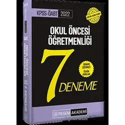 2022 KPSS ÖABT Okul Öncesi Öğretmenliği Tamamı Çözümlü 7 Deneme