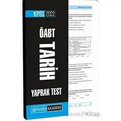 2022 KPSS ÖABT Tarih Yaprak Test - Kolektif - Pegem Akademi Yayıncılık