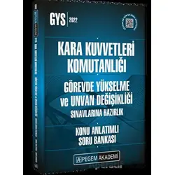 2023 Kara Kuvvetleri Komutanlığı Görevde Yükselme ve Unvan Değişikliği Konu Anlatımlı Soru Bankası