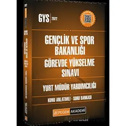 2022 Gençlik ve Spor Bakanlığı Görevde Yükselme Sınavı Yurt Müdür Yardımcılığı Konu Anlatımlı Soru B