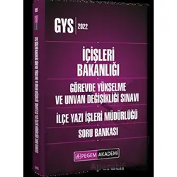 2022 İçişleri Bakanlığı Görevde Yükselme ve Unvan Değişikliği İlçe Yazı İşleri Müdürlüğü Soru Bankas