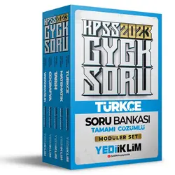 Yediiklim 2023 KPSS Genel Yetenek Genel Kültür Tamamı Çözümlü Modüler Soru Bankası Seti