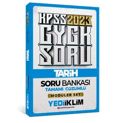 Yediiklim 2023 KPSS Genel Kültür Tarih Tamamı Çözümlü Soru Bankası