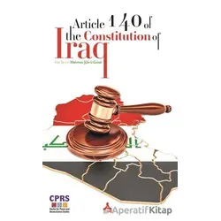 Article 140 Of The Constitution Of Iraq - Mehmet Şu¨kru¨ Güzel - Sonçağ Yayınları