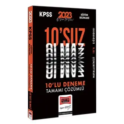 Yargı 2023 KPSS Eğitim Bilimleri Tamamı Çözümlü 10’suz Olmaz 10 Deneme Sınavı