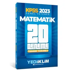 Yediiklim 2023 KPSS Genel Yetenek Matematik Tamamı Çözümlü 20 Deneme