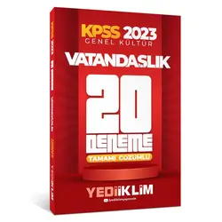 Yediiklim 2023 KPSS Genel Kültür Vatandaşlık Tamamı Çözümlü 20 Deneme