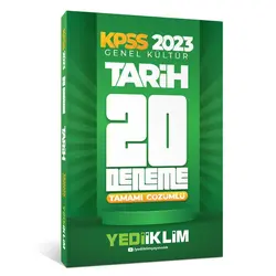 Yediiklim 2023 KPSS Genel Kültür Tarih Tamamı Çözümlü 20 Deneme